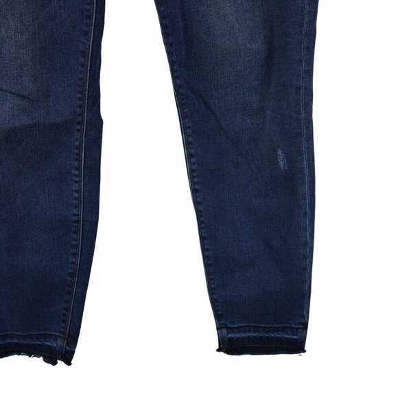 Spanx Womens Distressed Skinny Jeans Dark Wash Size L Cotton Blend Casual Style - Picture 5 of 9
